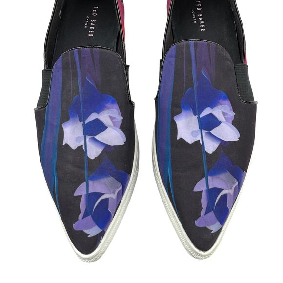 TED BAKER Women's Thfia Floral Pointy Toe Slip-on Sneaker Sz 6 - Picture 5 of 16